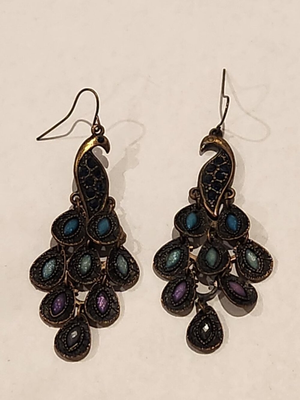 Peacock Dangle Earrings